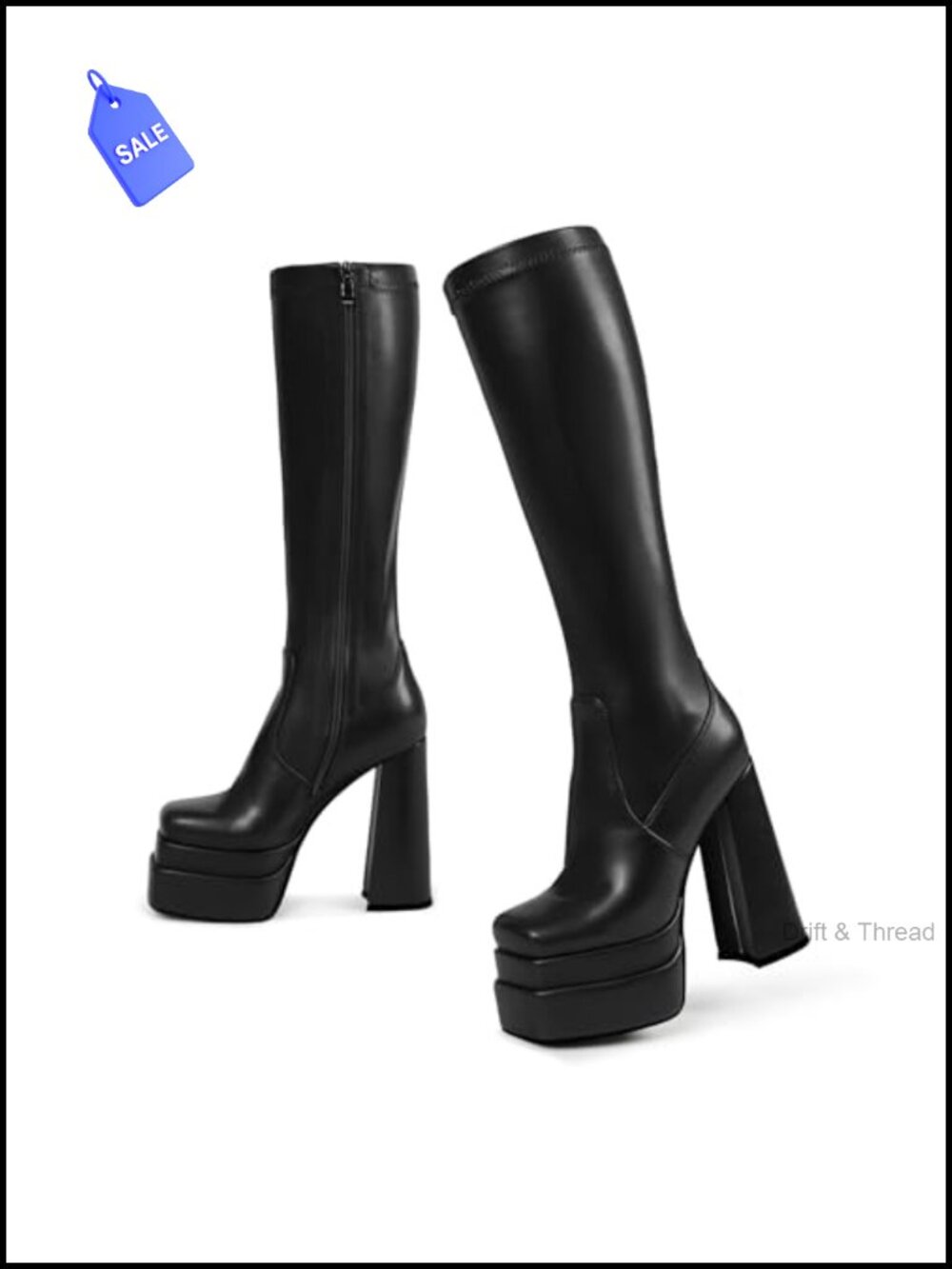 Classic Platform Knee High Boots Go Go Boots